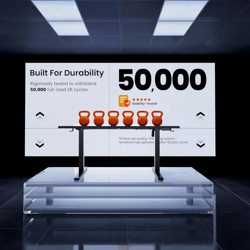 Vista 5 de ErGear - Escritorio eléctrico de pie de altura ajustable, escritorio para estar sentado o de pie de 31.5 x 18.9 pulgadas, escritorio de computadora