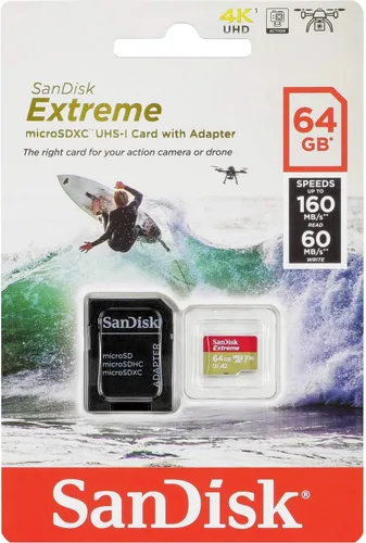 Vista 6 de SANDISK Tarjeta UHS-I microSD de 32 GB Extreme para juegos móviles - C10, U3, V30, 4K, A1, Micro SD - SDSQXAF-032G-GN6GN