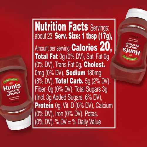 Vista 2 de Hunt's Ketchup de tomate, botella exprimible de 14 onzas (paquete de 12)