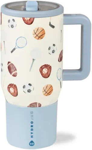 Vista 20 de HydroJug Kids - Botella de agua aislada para niños de 20 oz con popote abatible y asa A prueba de fugas y duradera Perfecta para escuela