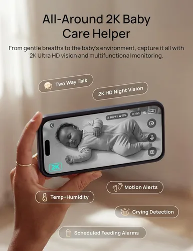Vista 4 de Dr.Care LumiView Max Monitor inteligente WiFi de 7 pulgadas con soporte