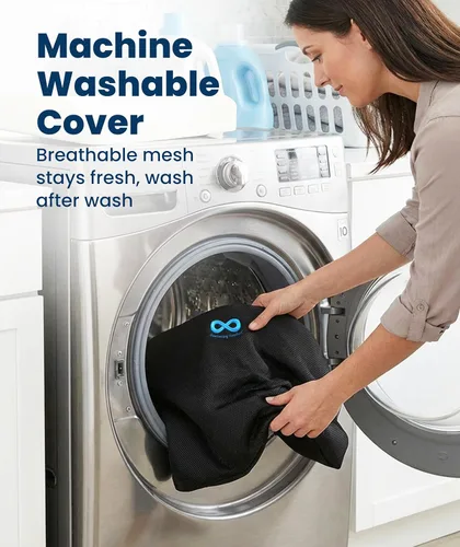 Vista 7 de Almohada para espalda de espuma viscoelástica de Everlasting Confort, Memory Foam, Negro, talla única