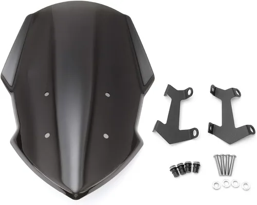 Vista 2 de GLoyer Motorcycle Windshield MT07 FZ07 Windscreen Windshield with Mounting Bracket Compatible with Yamaha MT-07 FZ-07 MT 07 FZ 07 2018 2019 2020