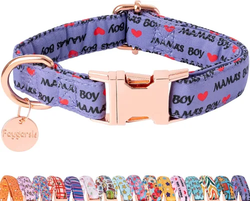 Vista 19 de Faygarsle Collar de perro floral para niñas y perras, collar suave y elegante para mascotas con diseño de flores, collar negro ideal para perros