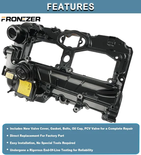 Vista 2 de Kit de cubierta de válvulas del motor N20 con junta, pernos y tapa de llenado de aceite Compatible con BMW 2012-2018 228i 320i 328i 328i GT xDrive