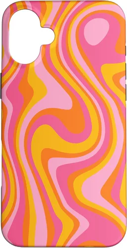 Vista 23 de Retro Groovy Liquid Swirl Hippie 70's 80's Psychedelic Phone Case for iPhone 17