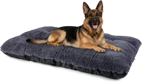 Vista 13 de JOEJOY Almohadilla para cama para perro, cama de lujo lavable para perros Fulffy suave almohadilla antideslizante para mascotas para perros Beige