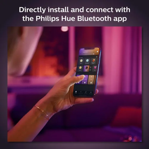 Vista 8 de Philips Hue Luz LED inteligente empotrable de 5/6 pulgadas - Luz de ambiente que cambia de color blanco y color - 1 paquete - 1100LM - Control