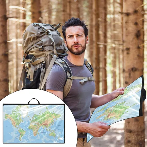 Vista 6 de Tanlade 3 piezas de soporte plegable impermeable para planes, impermeable, para mapas, portafolios de construcción, bolsa de cartera de arte, se