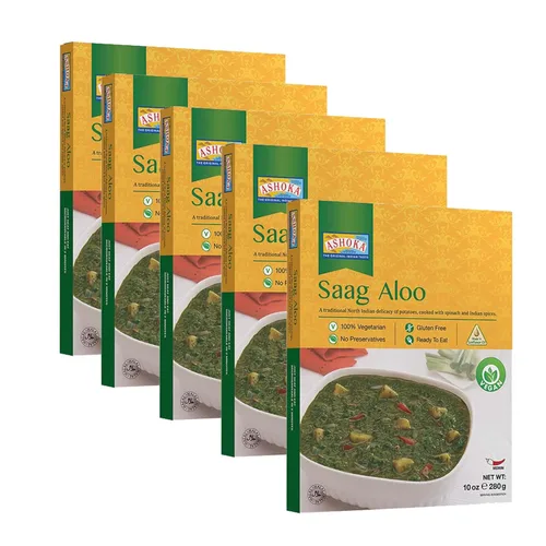 Vista 14 de Ashoka Traditional Meals 1932, puré de verduras veganas, curry instantáneo, totalmente naturales, comidas listas para comer para microondas, Bombay