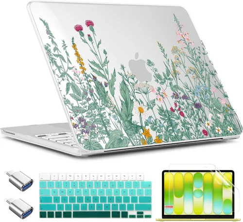 TWOLSKOO Funda para MacBook Neo de 13 pulgadas 2026 A3404 A18 Pro, funda rígida de plástico con adaptador tipo C, 2 fundas para cámara web, cubierta