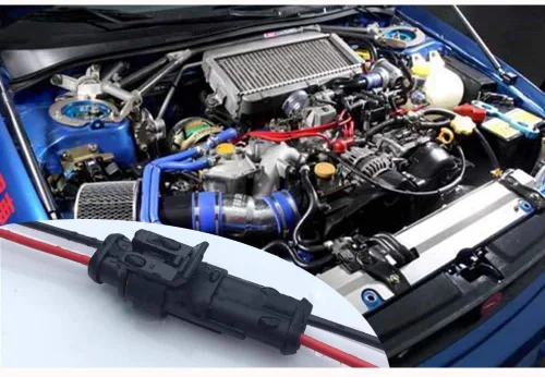 Vista 6 de Conector de 2 pines impermeable, conector eléctrico de automóvil de 2 pines con cable 16AWG marino para automóvil, camión, barco, motocicleta