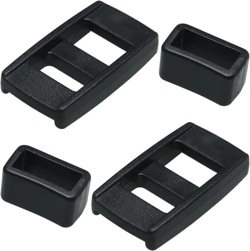Vista 4 de MEETOOT 4PCS correa de cámara ajustar hebilla con soporte de plástico para correas de cámara Accesorios de equipaje, Negro