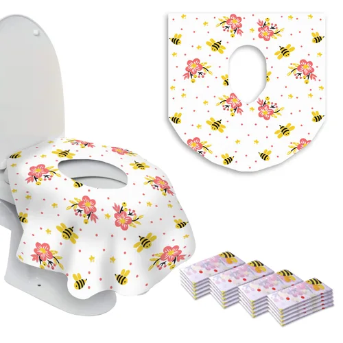20 fundas de asiento de inodoro extra grandes desechables para niños y adultos, fundas de inodoro desechables para viajes, fundas de asiento de