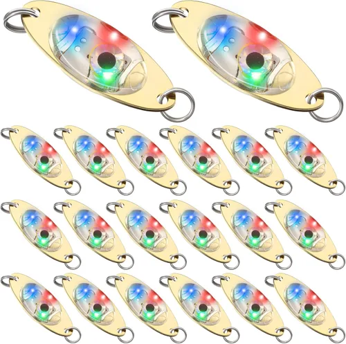 Señuelos de pesca LED, cucharas de pesca, parpadeo subacuático, fletán, agua salada, pesca profunda, luz LED iluminada con cebo intermitente