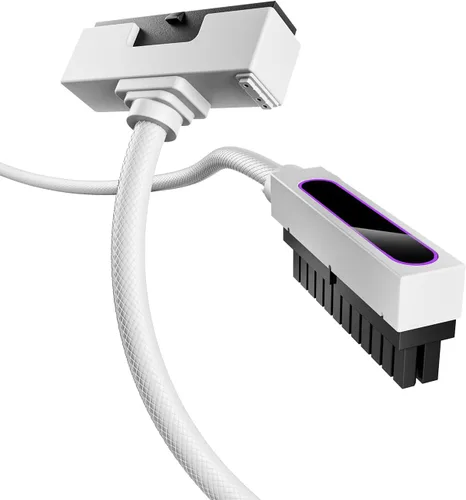 Vista 15 de AsiaHorse Hydrus-24PIN - Extensión de fuente de alimentación de placa base ATX de 24 pines, diseño de ángulo recto de 90°, fuente de alimentación