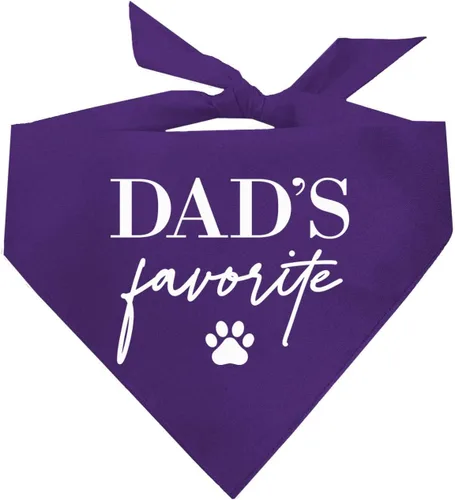Vista 11 de Bandana para perro para el día del padre favorita de papá (757 negro, XS)