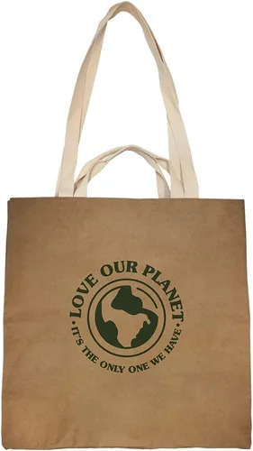 Reusable Grocery Bag – Large Sustainable Washable Paper Tote with Reinforced Seams. Foldable and Durable.