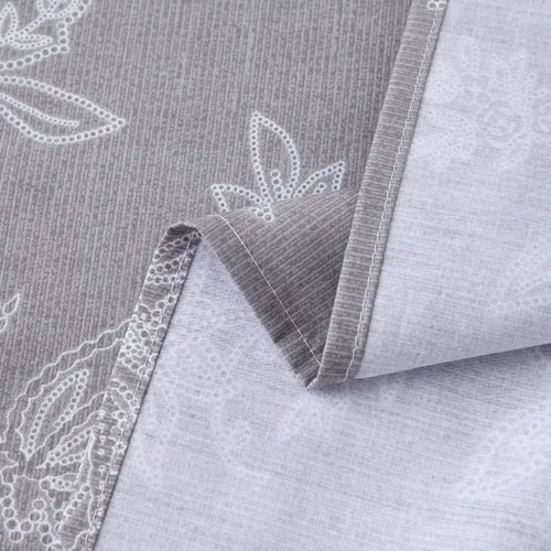 Vista 7 de FADFAY Juego de sábanas bajeras de tamaño individual color gris con estampado floral blanco con bolsillo profundo, súper suaves, de fácil cuidado