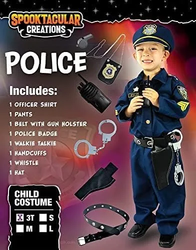 Vista 6 de JOYIN Juguete Spooktacular Creations Deluxe - Disfraz de oficial de policía y juego de rol.