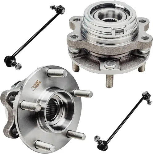 Vista 402 de Detroit Axle - Kit de cubos de rodamiento de rueda delantera de 6 piezas para Dodge Dart 2013-2016, Chrysler 200 2015-2017, 2 cojinetes de rueda