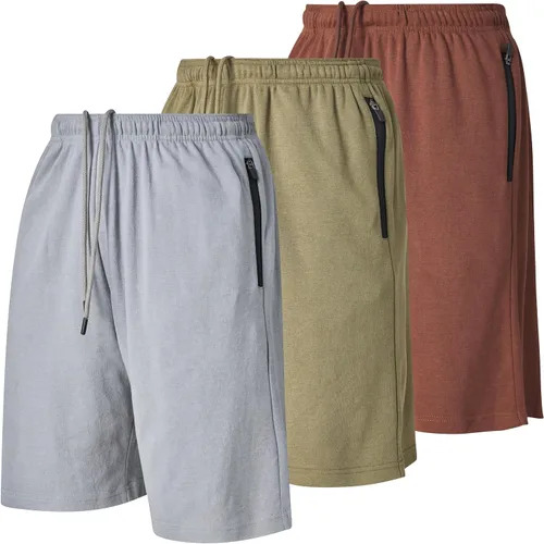 Vista 7 de Ultra Performance 3 Pack Mens Shorts Casual Men's Athletic Short Workout Gym Shorts for Men with Zipper Pockets, Small - 5X