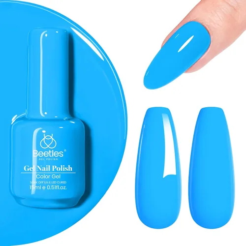 Vista 97 de Beetles - Esmalte de uñas de gel blanco perla, 0.5 onzas líquidas, color blanco perla, brillante, sirena, concha nacarada, esmalte de uñas de gel
