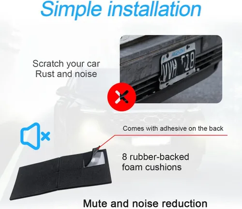 Vista 5 de YALOK Kit de tornillos antirrobo para placa de matrícula, accesorios de montaje de placa de matrícula de acero inoxidable a prueba de manipulaciones