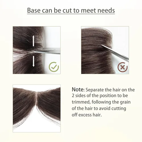 Vista 4 de Extensión frontal de cabello rubio claro para hombres, extensión de cabello lacio con pérdida de línea de cabello humano con cinta adhesiva
