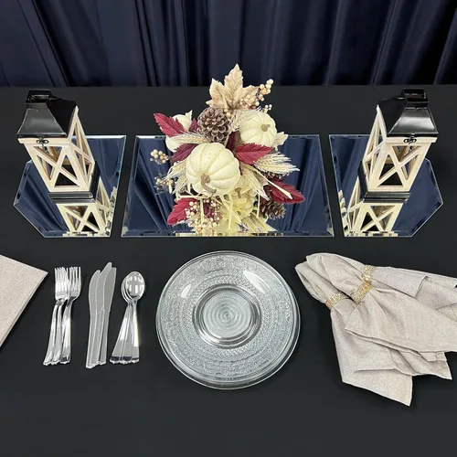 Vista 4 de Plymor Juego de corredor de 36" x 12", espejo de vidrio biselado de 0.197 in de grosor