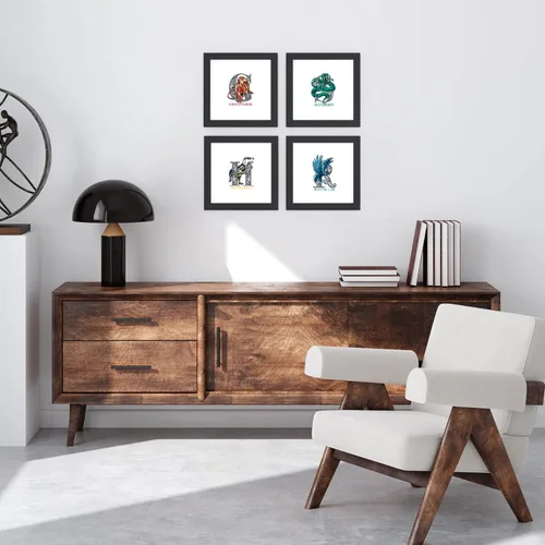 Vista 7 de Trends International Gallery Pops Harry Potter - Póster de pared de gafas y pluma de Harry Potter, 12 x 12 pulgadas, versión enmarcada en negro