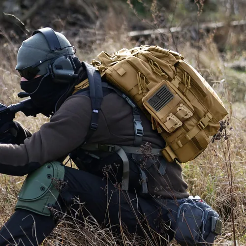 Vista 7 de FRTKK Paquete de 2 bolsas Molle – Bolsa táctica compacta resistente al agua EDC bolsa pequeña de utilidad