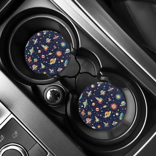 Vista 36 de AFPANQZ 250 Years Print Car Coasters for Cup Holders Absorbent Car Accessories 2.8" Car Cup Holder for Women 2 Pack