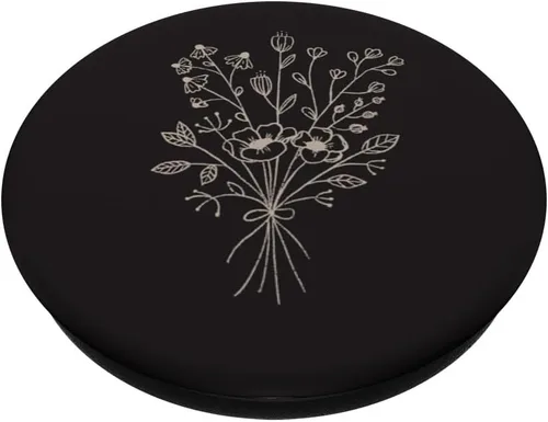 Vista 2 de PopSockets PopSockets intercambiables con diseño de flores silvestres beige arena bronceada