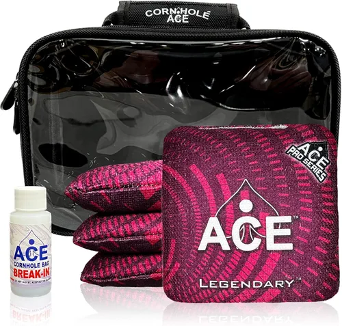 Vista 17 de Legendario Bolsos Cornhole ACE Pro + Kits PRO De doble lado, resbaladizos y pegajosos para todo clima Bolsa de descanso opcional y estuche