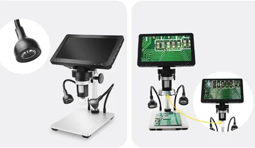 Vista 8 de Mikikit 1pc Digital Microscope Display and Led Light for Industrial Repair High-Definition Viewing Design for Precision Work