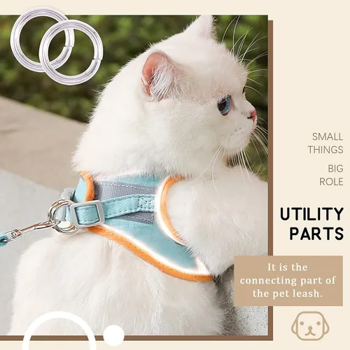 Vista 3 de Kit de 60 anillos de metal para cinturones, pasadores de accesorios para macramé, cinturón de campamento, correas para perro, accesorios de sable