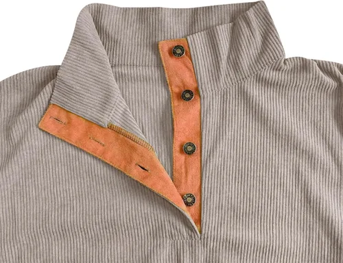 Vista 4 de Comigeewa Sudadera con capucha para hombre cuello alto botones Color Patchwork sudaderas manga larga ropa deportiva holgada