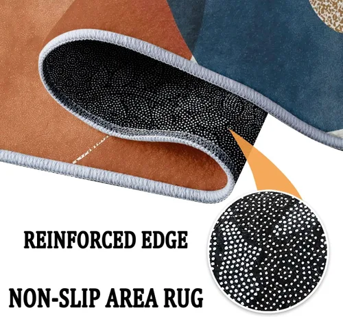 Vista 29 de Bath Mat Round Rug 2 ft, Boho Sun Line Mandala Washable Circular Rugs, Non Slip Absorbent Beige Circle Area Carpet for Kitchen Living Room Bedroom