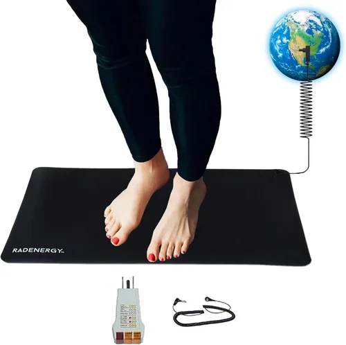 Alfombrilla de tierra para pies – Almohadilla de tierra interior para escritorio, cama o suelo – Alfombrilla de tierra compacta y portátil para