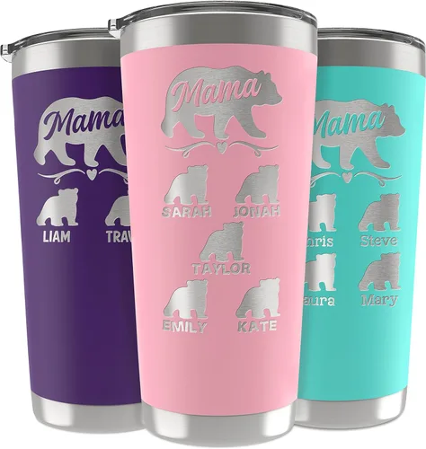 Vaso de Mamá Oso, vaso personalizado para mamá