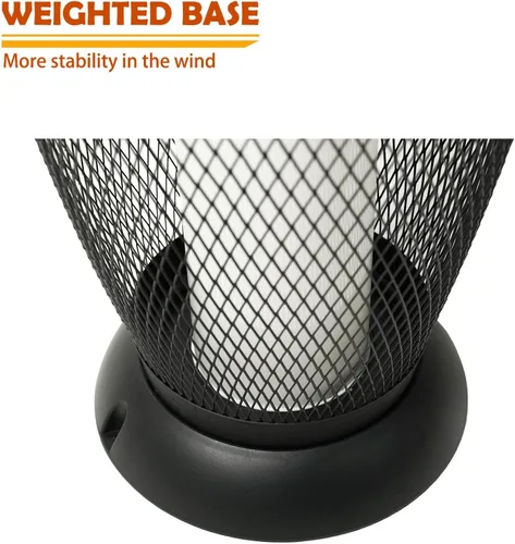 Vista 8 de Solar Yard Lámpara solar de pie para exteriores, pantalla de alambre de metal, linterna LED moderna parpadeante para exteriores, resistente a