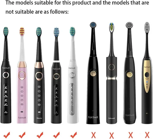Vista 6 de Nincha Cepillo de dientes eléctrico de plástico para cepillo de dientes eléctrico Fairywill/TEETHEORY/Seago/Dnsly Series Cepillo de dientes Negro