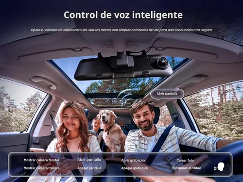 Vista 7 de Pelsee S12 Pro Mirror Dash Cam con sensor STARVIS 2, cámara de espejo retrovisor 5.8GHz WiFi, cámara frontal 4K y cámara trasera de respaldo 1080P