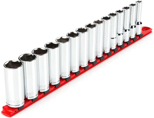 Vista 22 de TEKTON - Juego de dados de 1/2 pulgada con engrane de 6 puntos, 10 piezas (15/16-1-1/2”), SHD92109