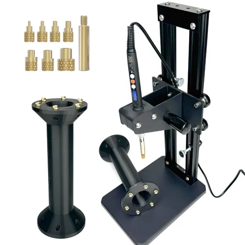 Vista 10 de Herramienta de inserción de ajuste térmico con 370 piezas de insertos roscados Insertos de latón para impresión 3D, punta de inserción de ajuste