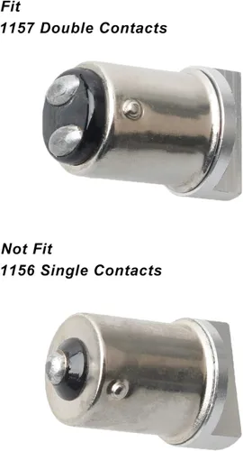 Vista 4 de NTHREEAUTO 1157 Señales de Giro LED Delanteras de 2 Pulgadas Bala Intermitentes Panel SMD Compatible con Harley Dyna Sportster Road King Street