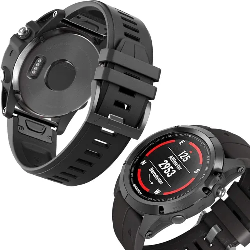 Vista 2 de Correa de reloj Garmin Instinct, YOOSIDE de 0.866 pulgadas (0.866 in), correa de repuesto deportiva de silicona deportiva impermeable para Garmin