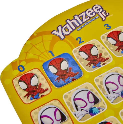 Vista 6 de Hasbro Gaming Spidey and His Amazing Friends Yahtzee Jr.Marvel Edition Board Game for Kids, Ages 4 and Up (Amazon Exclusive)