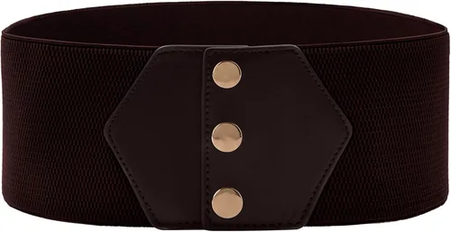 Vista 15 de GRACE KARIN Cinturón con botón de presión para mujer, cinturón elástico ancho para corsé, para vestido, con cintura elástica estirable Negro